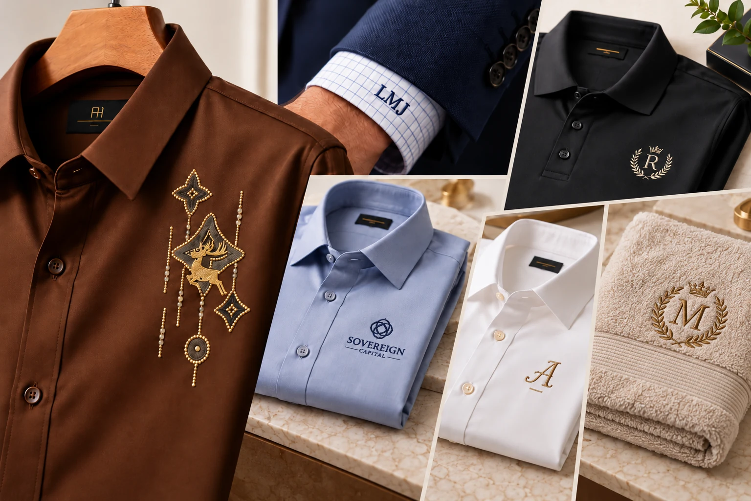 Collage de bordados premium